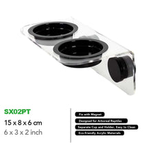 Load image into Gallery viewer, ReptiZoo Arboreal Single \ Double Acrylic Feeding Ledge, Magnetic