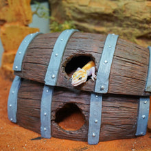 Load image into Gallery viewer, ReptiZoo Magnetic Connectable Barrel Log & Tunnel Hide (2-Pack)