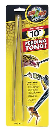 Zoo Med Super Deluxe Stainless Steel Feeding Tongs, 10"