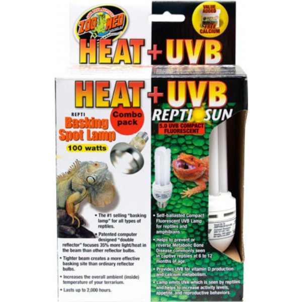 Zoo Med Heat & UVB Combo Pack (100 Watts)