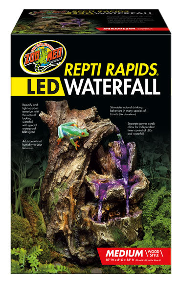 Zoo Med Repti Rapids LED Waterfall, Wood Style