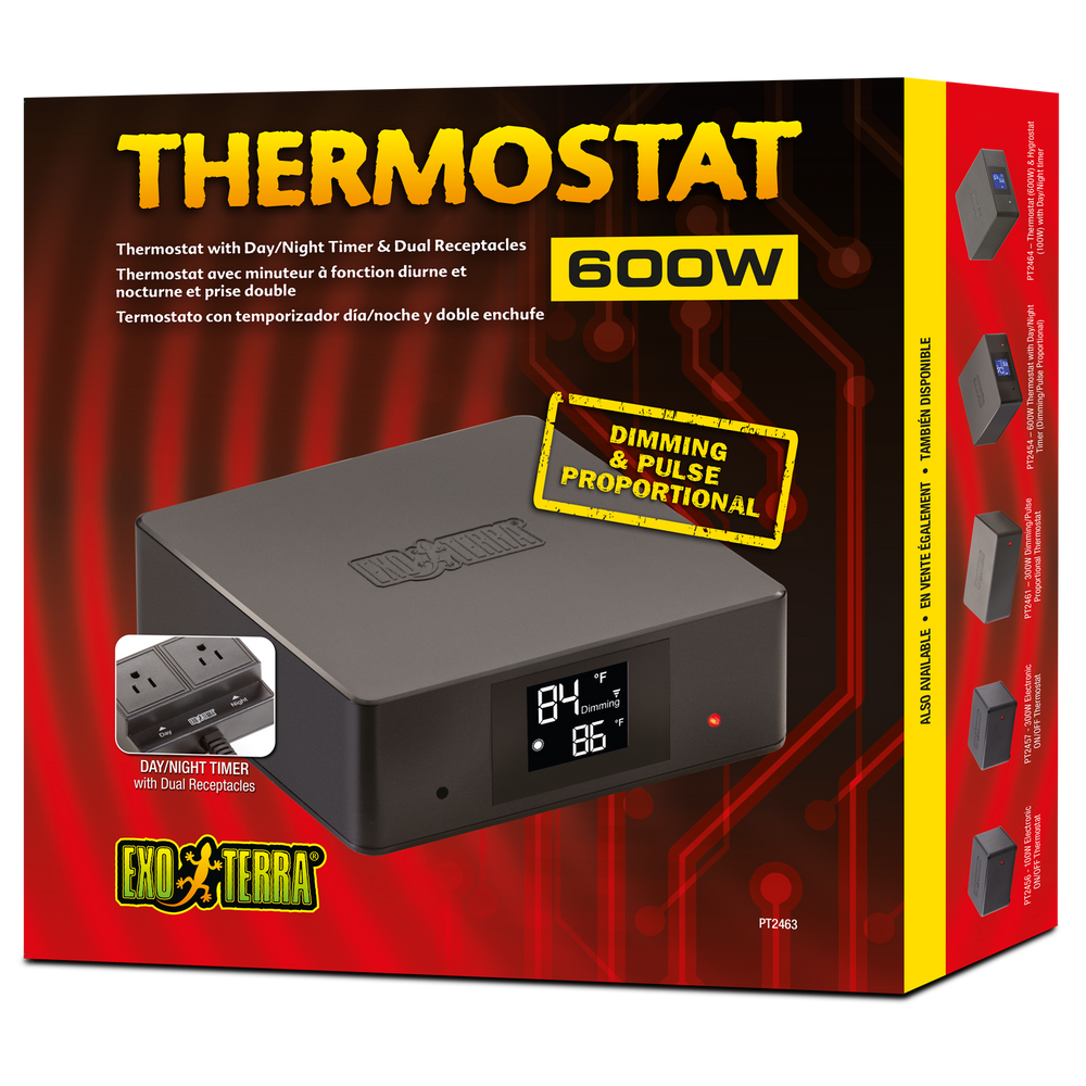 Exo Terra Thermostat 600W with Dual Receptacles