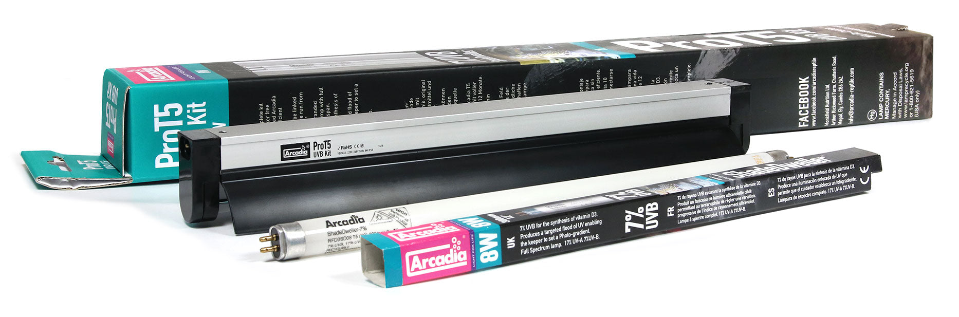 Arcadia ProT5 UVBキット UVB6% ジャングル 35インチ (電球＆器具)並行輸入 : Arcadia LumenIZE ShadeDweller ProT5 UVB Kit 13\" : Pet