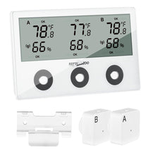 Load image into Gallery viewer, ReptiZoo  Wireless 3-Channel Thermo-Hygrometer
