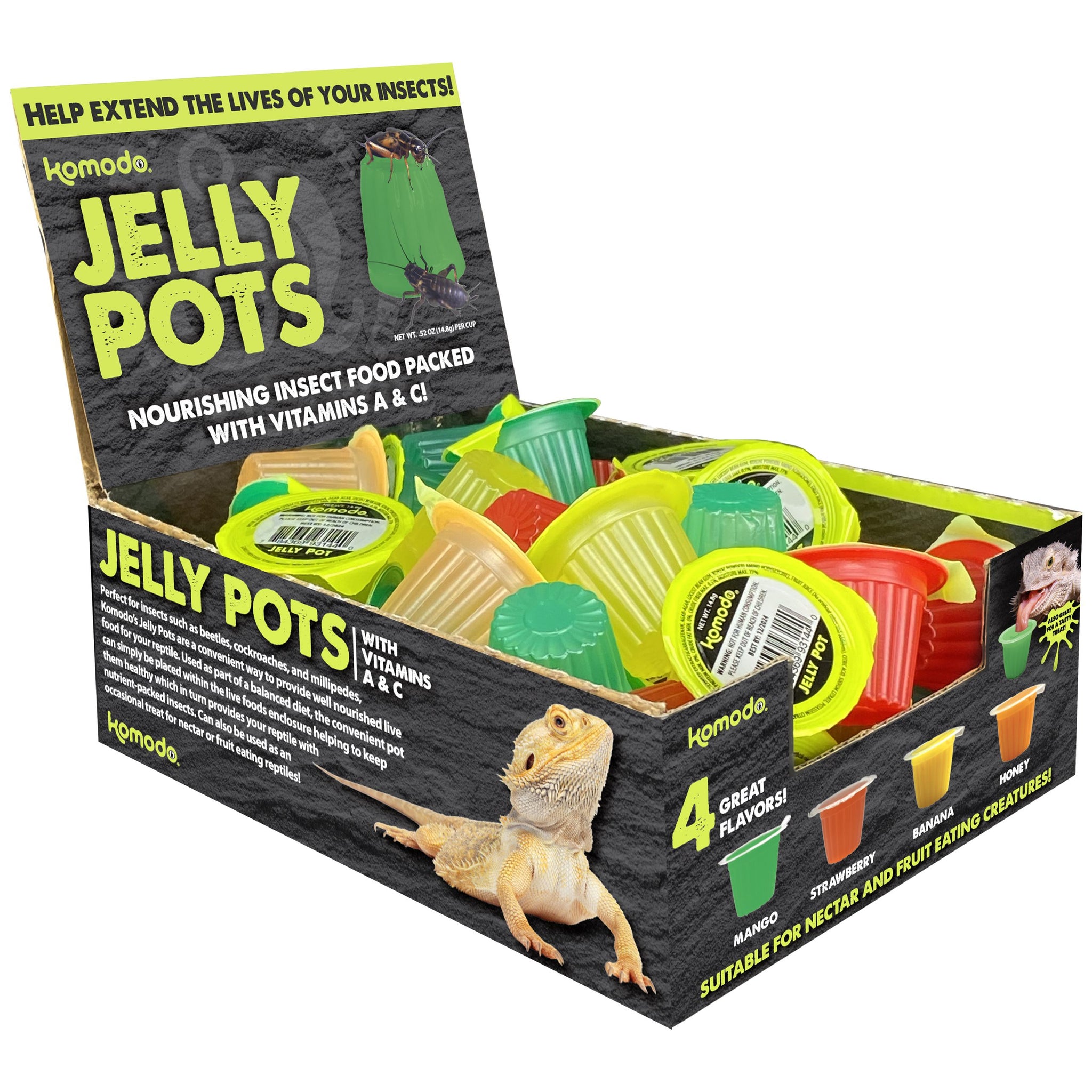 Reptiles Bearded Dragon Jelly Pots Multipet Komodo Jelly Pots For