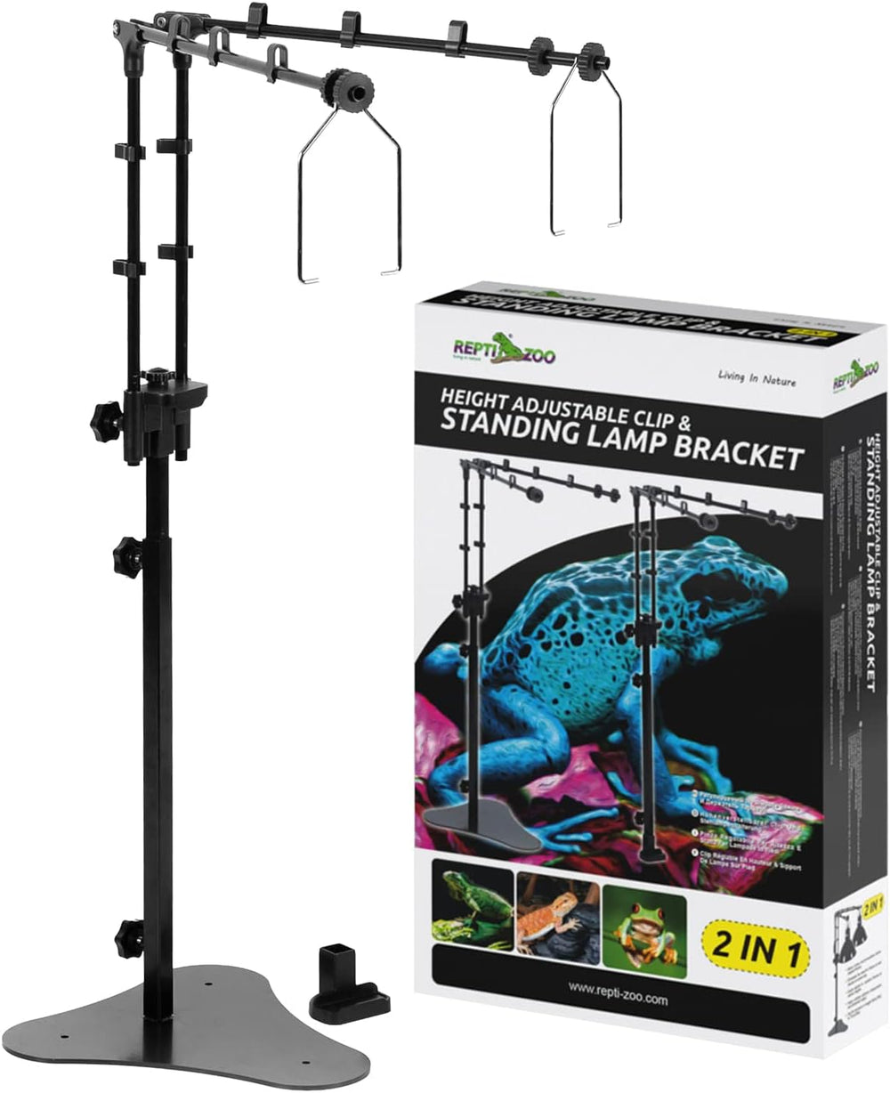 ReptiZoo Height Adjustable Clip OR Standing Dome Lamp Bracket