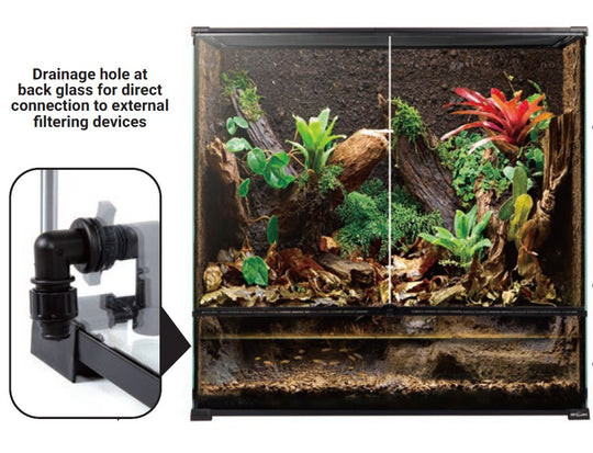 ReptiZoo Paludarium Ultra Clear Glass Terrarium ***PICKUP AT WAREHOUSE ONLY***