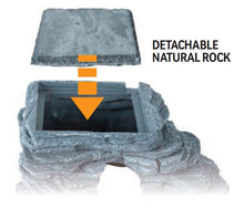 Load image into Gallery viewer, ReptiZoo Corner Hide Cave with Heat Storing Real Slate Stone
