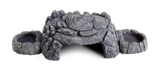 Load image into Gallery viewer, ReptiZoo Grey Rock Magnetic 3-in-1 Feeding Dishes Hideout
