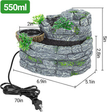 Load image into Gallery viewer, ReptiZoo Reptile Rock Block Waterfall with Food Dish
