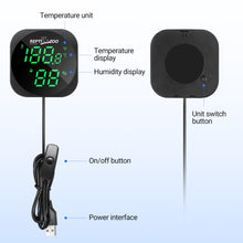 Load image into Gallery viewer, ReptiZoo LED Digital Thermo-Hygrometer with USB
