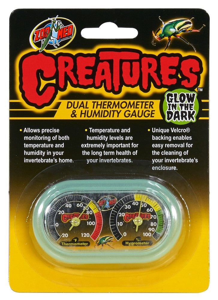Zoo Med Creatures Dual Thermometer & Humidity Gauge