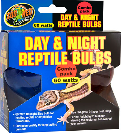 Zoo Med Day & Night Reptile Bulb Combo Pack (60 Watts)