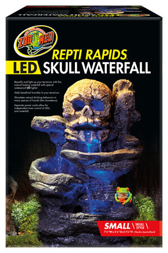 Zoo Med Repti Rapids LED Waterfall, Skull Style
