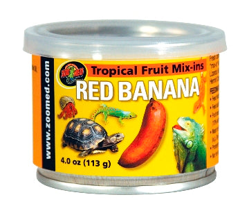 Zoo Med Tropical Fruit Mix-ins Red Banana, 3.4oz.