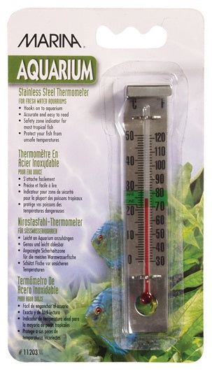 Marina Aquarium Stainless Streel Thermometer